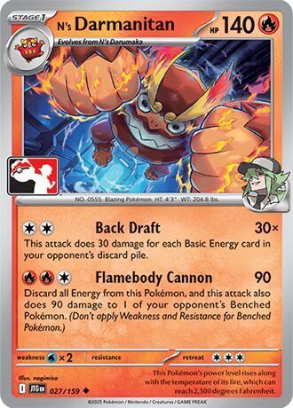 Journey Together N's Darmanitan [Prize-Pack] Pokémon card